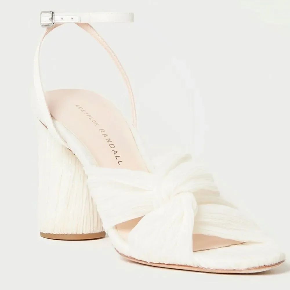 LOEFFLER RANDALL Reed Pearl Pleated Twist Heel